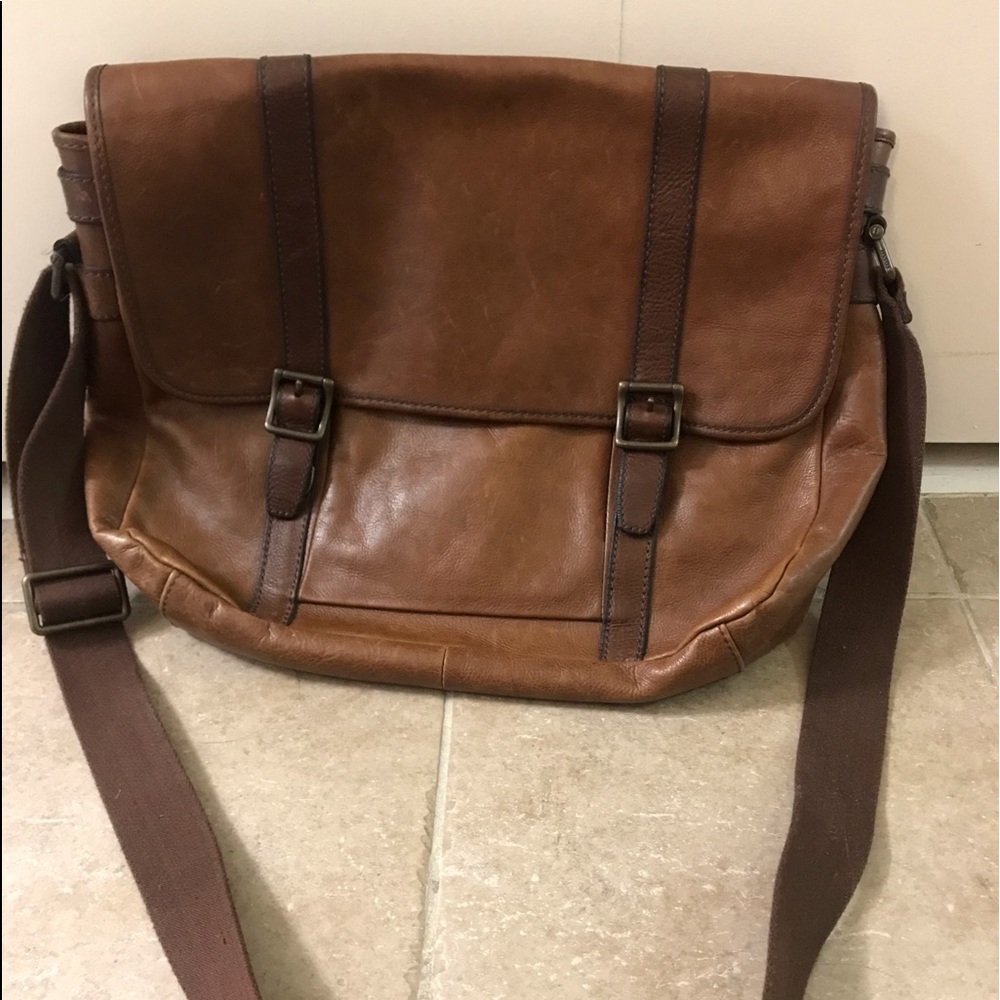 Leather Fossil work bag